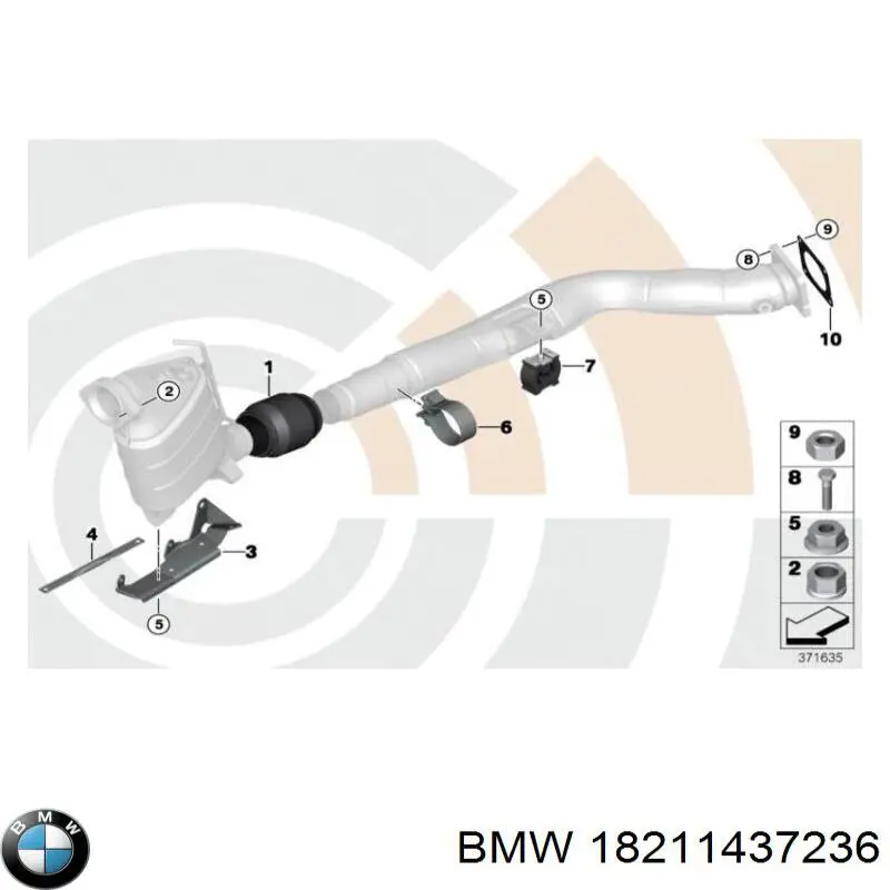 Compre 18211437236 BMW Coxim de fixação do silenciador
