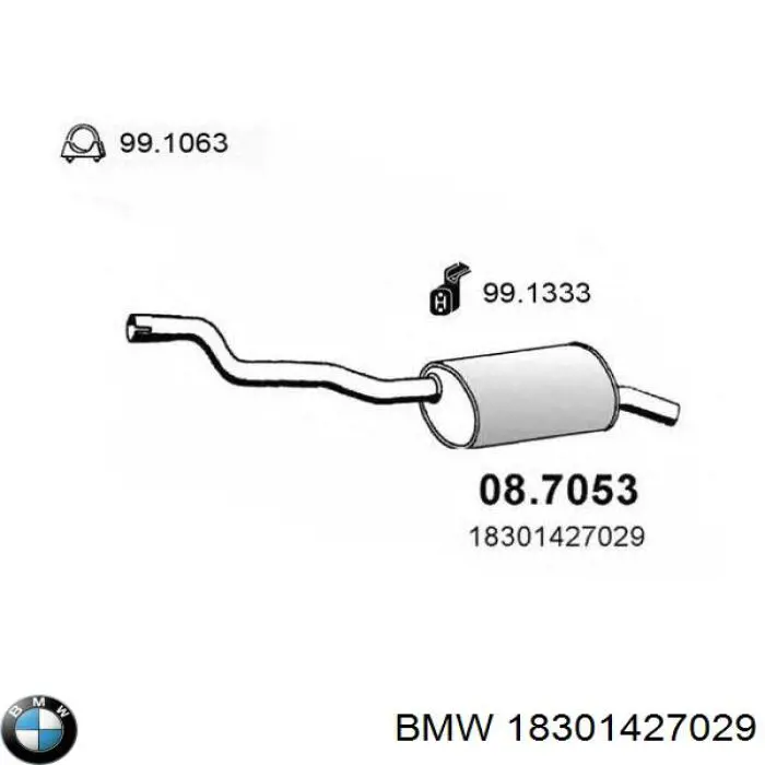 Compre 198007 Imasaf Silenciador, parte traseira