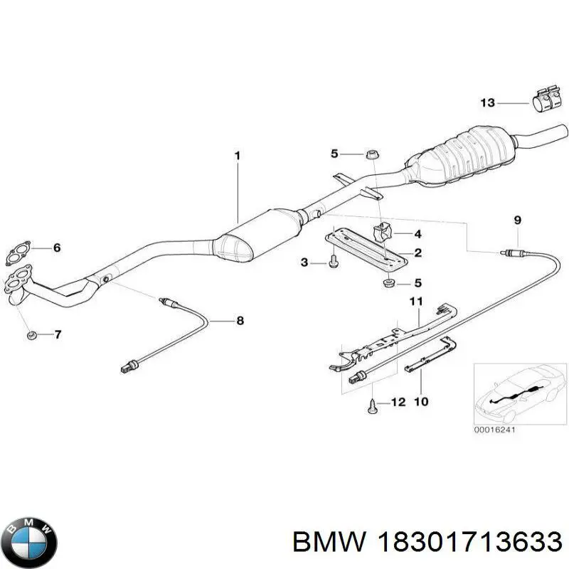 Convertidor - catalisador BMW 18301713633 preço, a partir de 81,94 USD