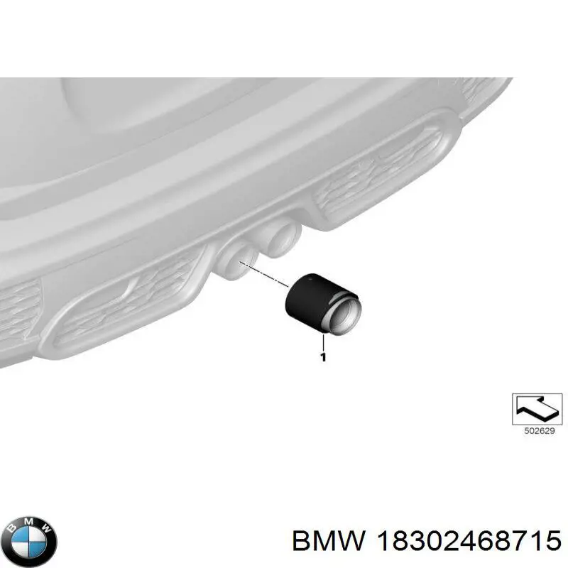 Bocal para o silenciador BMW 18302468715 preço, a partir de 279,50 USD