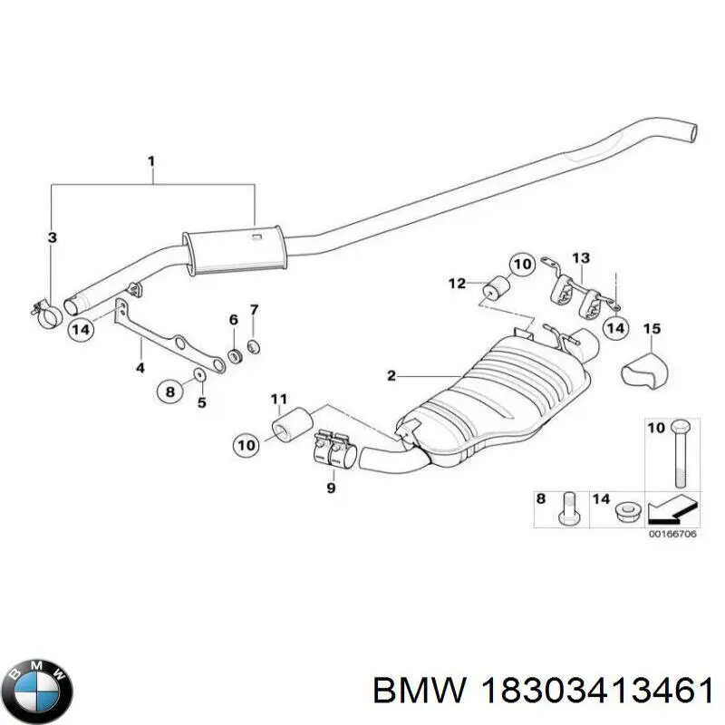 Coxim de fixação do silenciador BMW 18303413461 preço, a partir de 23,71 USD