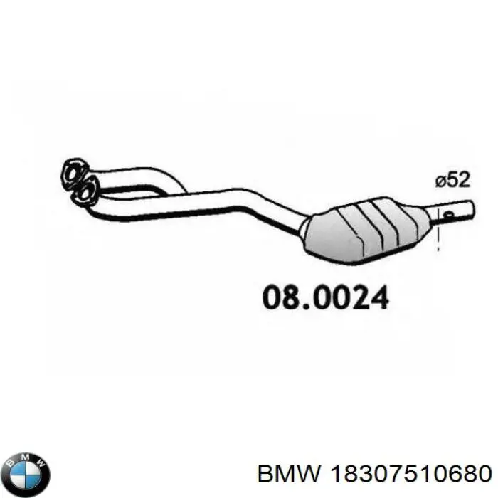 Convertidor - catalisador BMW 18307510680 preço, a partir de 482,81 USD