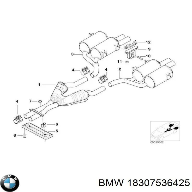 Braçadeira de silenciador dianteira BMW 18307536425 preço, a partir de 12,99 USD