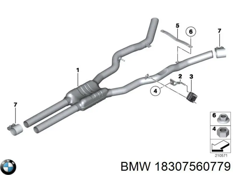 Braçadeira de silenciador dianteira BMW 18307560779 preço, a partir de 12,25 USD