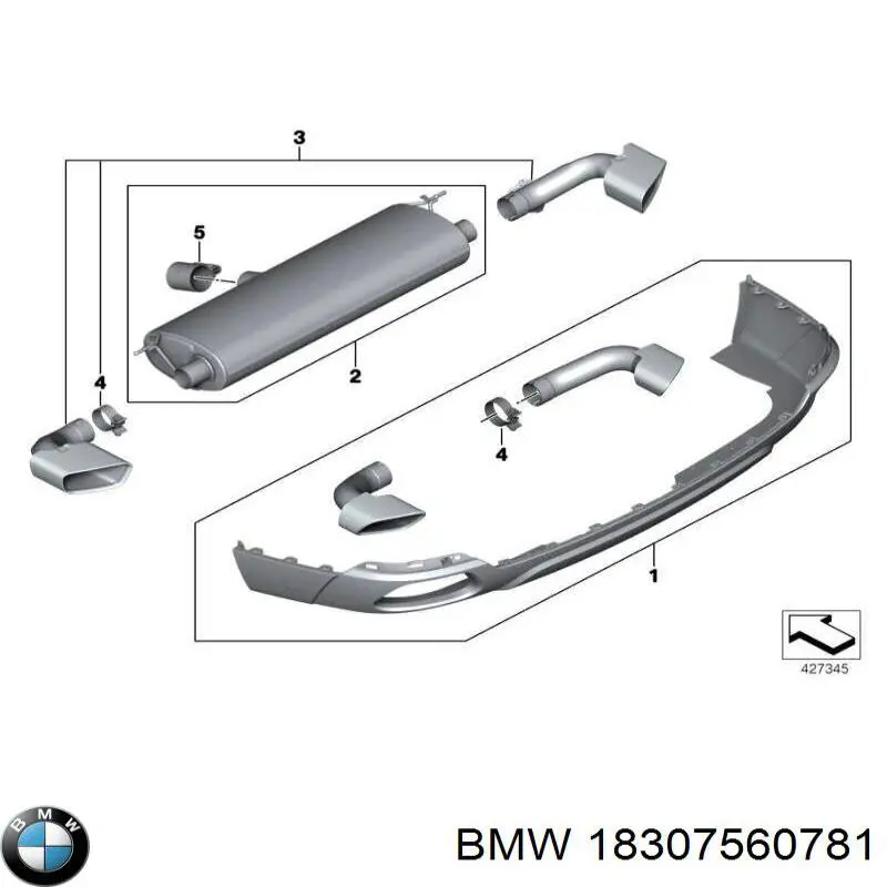 18307560781 BMW Braçadeira de silenciador dianteira
