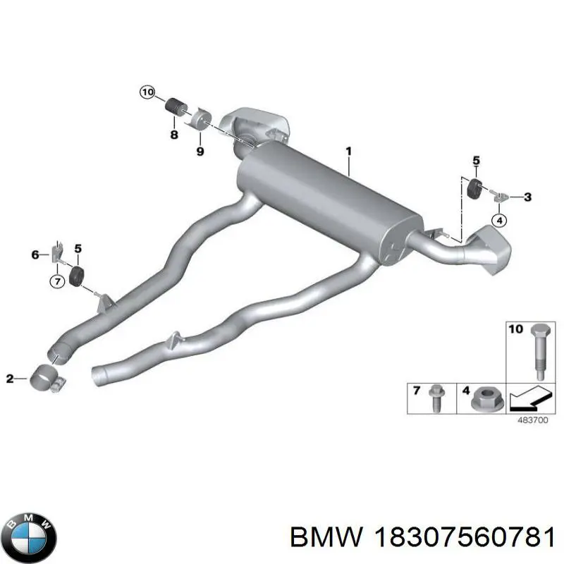 Braçadeira de silenciador dianteira BMW 18307560781 preço, a partir de 23,73 USD