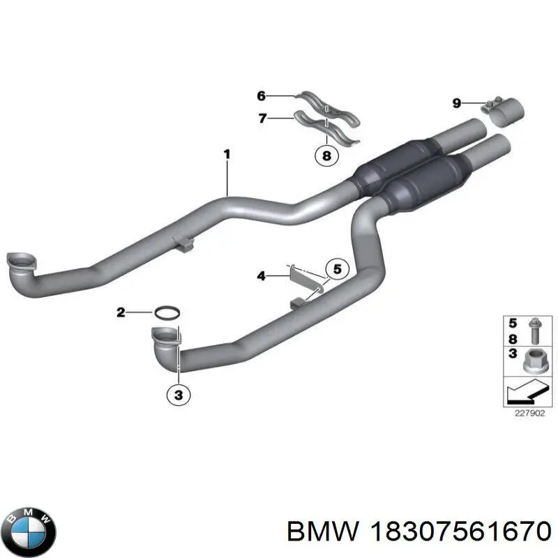Compre 18307561670 BMW Parafuso do sistema de escape (do silenciador)