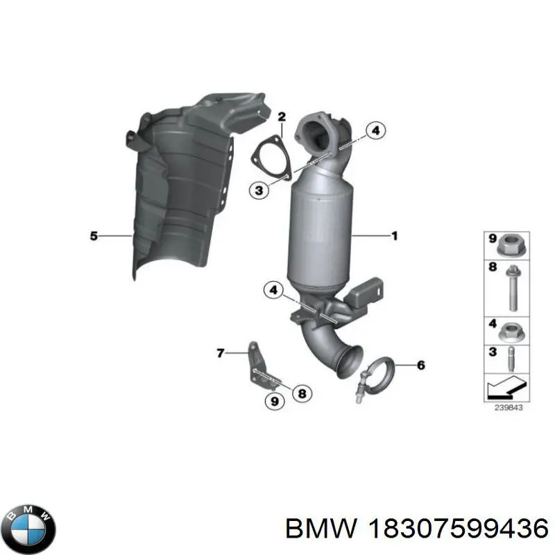 Compre 18307599436 BMW Convertidor - catalisador