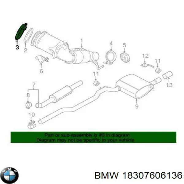 18307606136 BMW Braçadeira de união de tubo coletor de escape