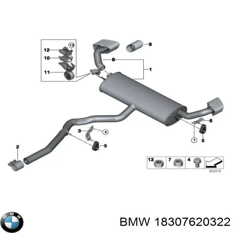 18307620322 BMW Motor de comporta de recirculação de ar