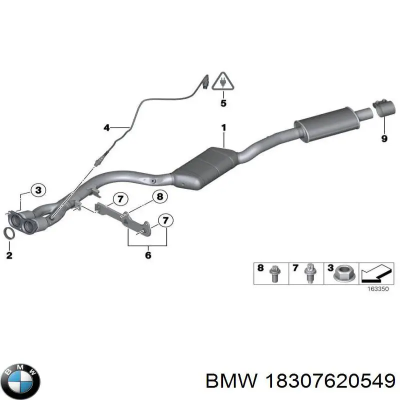 18307620549 BMW Porca de tubo coletor de escape
