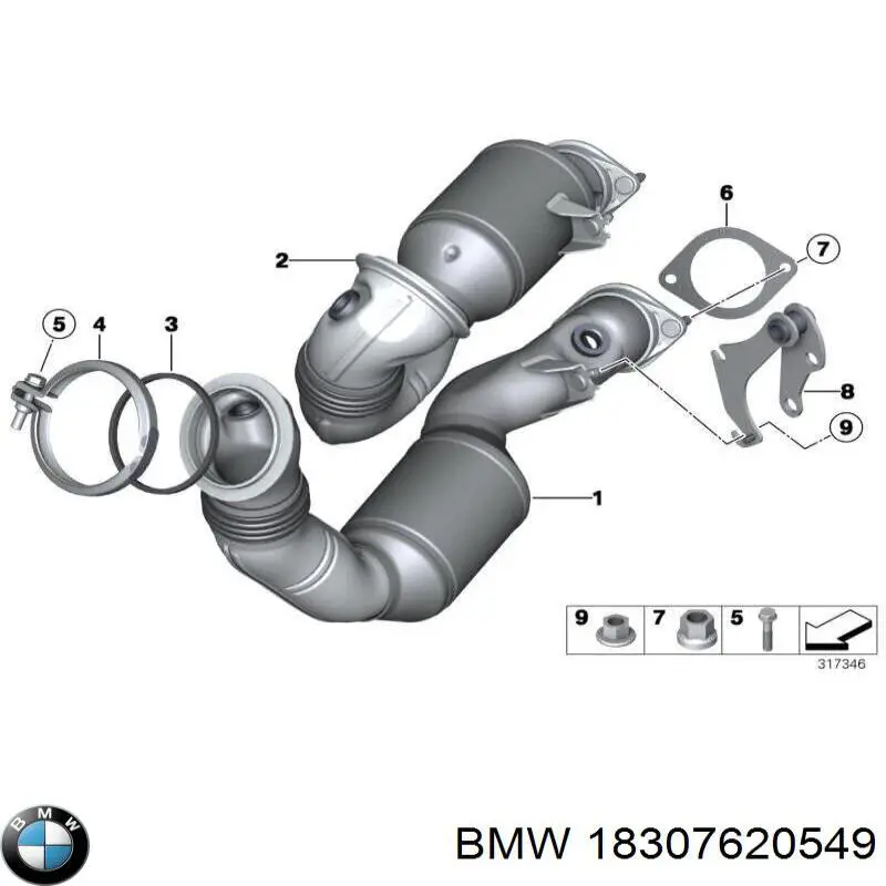 Porca de tubo coletor de escape BMW 18307620549 preço, a partir de 1,56 USD