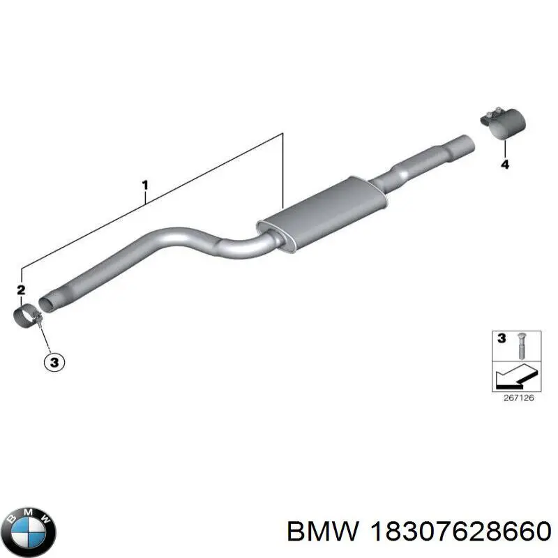 Braçadeira de silenciador dianteira BMW 18307628660 preço, a partir de 38,84 USD