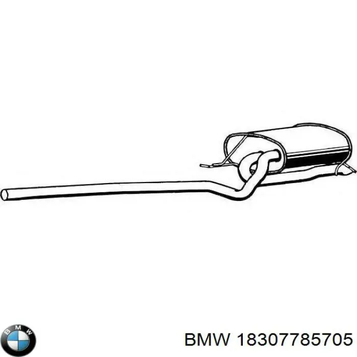 18307785705 BMW Silenciador, parte traseira