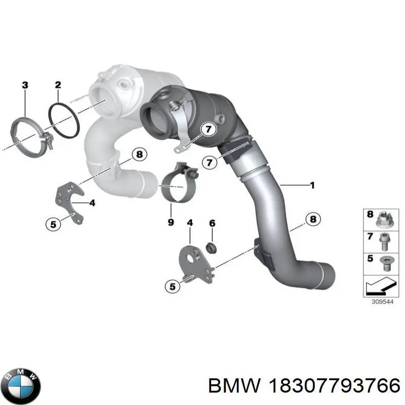 Braçadeira do silenciador traseira BMW 18307793766 preço, a partir de 24,86 USD