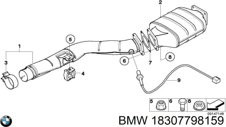 Filtro de partículas do sistema dos gases de escape BMW 18307798159 preço, a partir de 325,33 USD