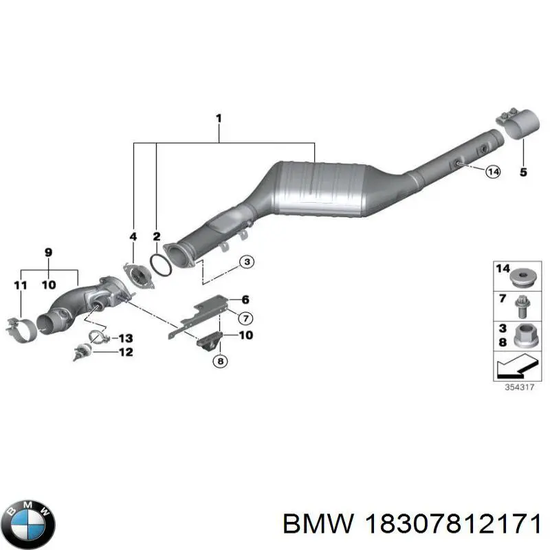 18307812171 BMW Vedante de adaptador do filtro de óleo