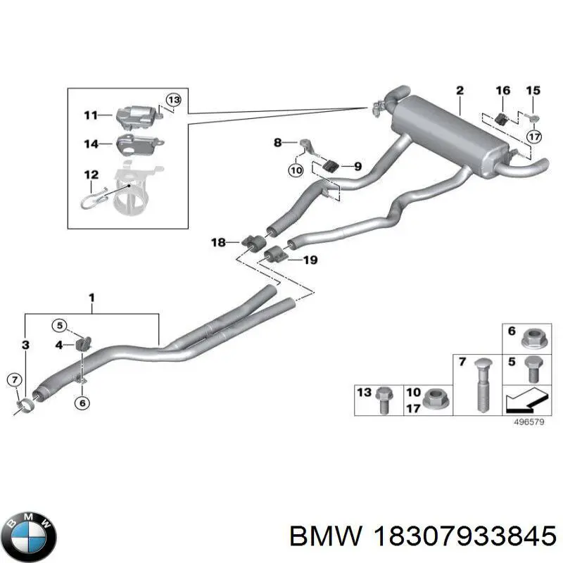 Silenciador, parte traseira BMW 18307933845 preço, a partir de 916,24 USD