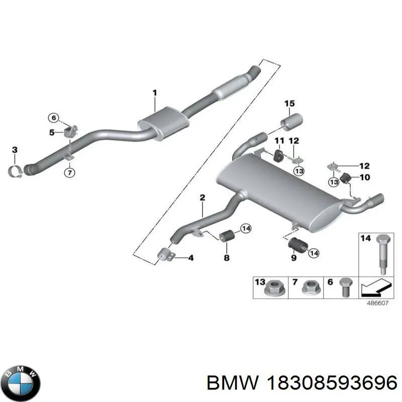 Consola de coxim traseiro do silenciador BMW 18308593696 preço, a partir de 32,34 USD