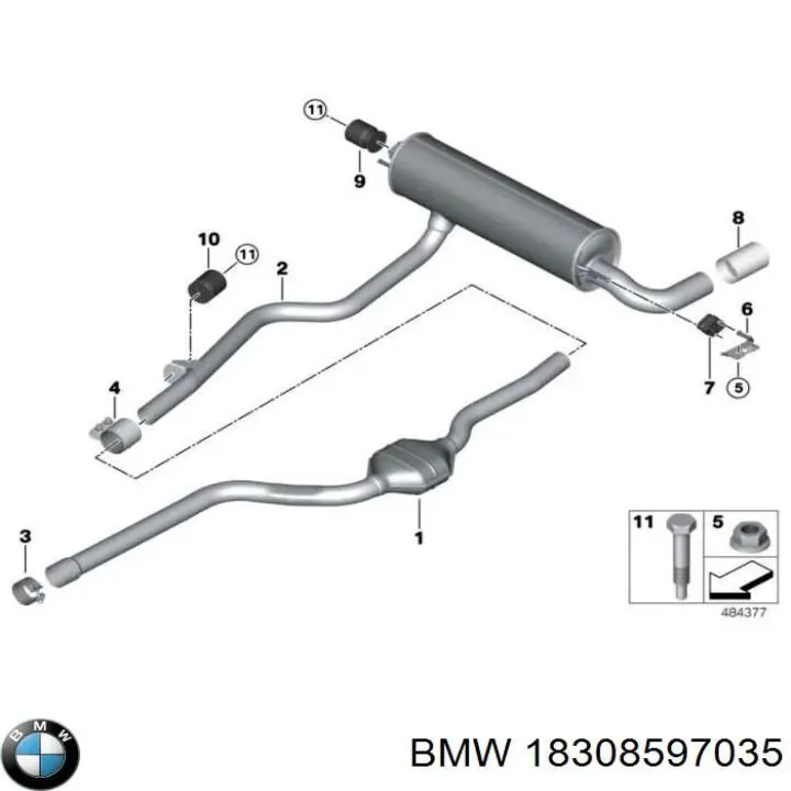 Silenciador, parte traseira BMW 18308597035 preço, a partir de 737,25 USD