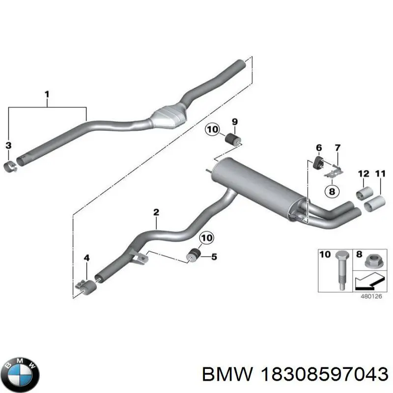 Silenciador, parte traseira BMW 18308597043 preço, a partir de 803,70 USD