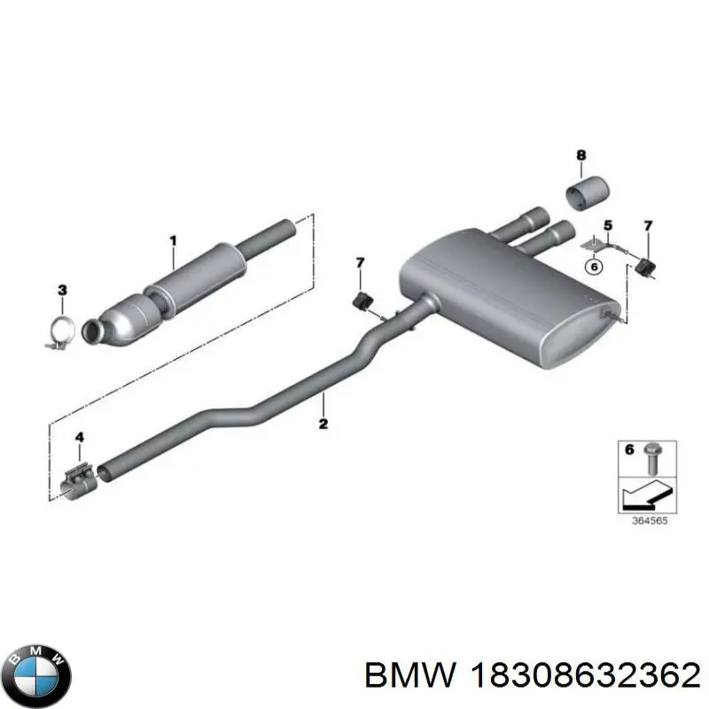 Braçadeira do silenciador traseira BMW 18308518727 preço, a partir de 47,04 USD