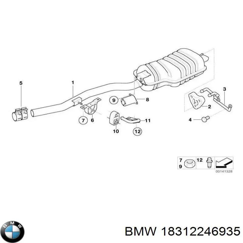 Silenciador, parte traseira BMW 18312246935 preço, a partir de 195,56 USD