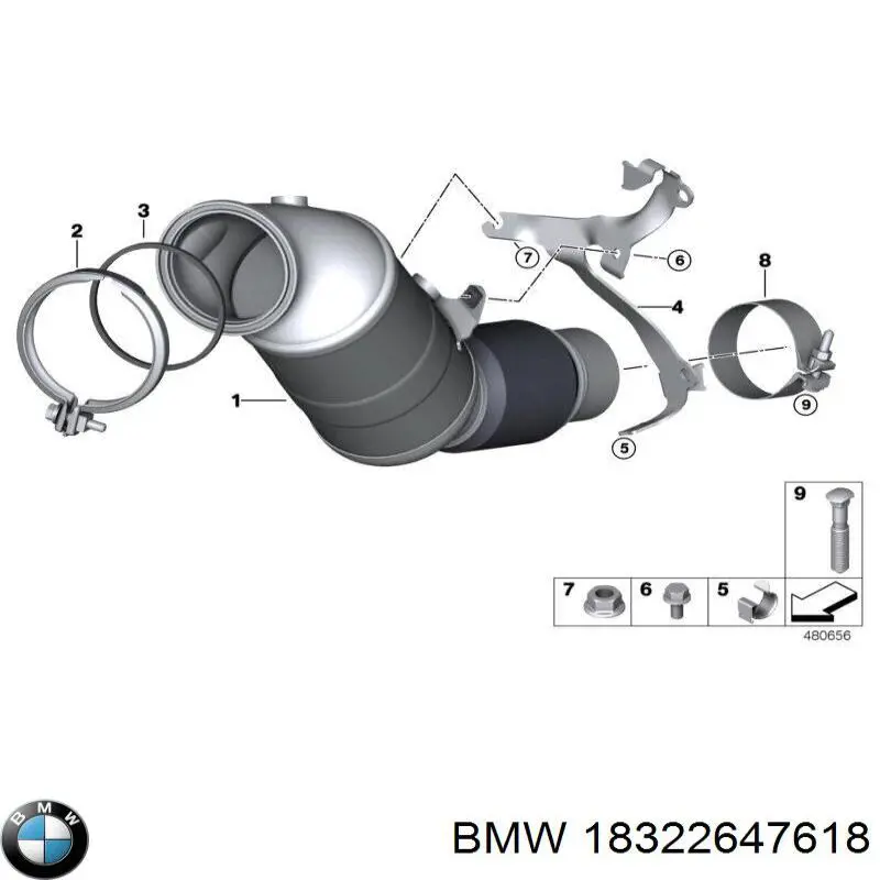 18322647618 BMW Convertidor - catalisador