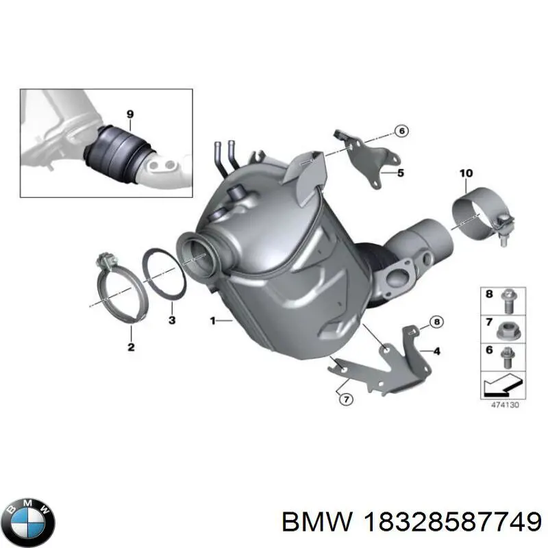 Filtro de partículas do sistema dos gases de escape BMW X5  G05, F95
