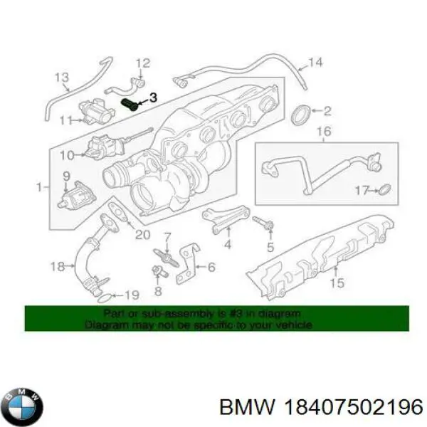 18407502196 BMW Porca de tubo coletor de escape