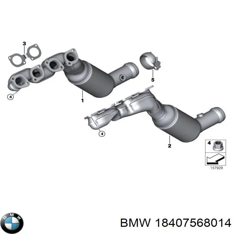 Tubo coletor de escape BMW 18407568013 preço, a partir de 2656,40 USD