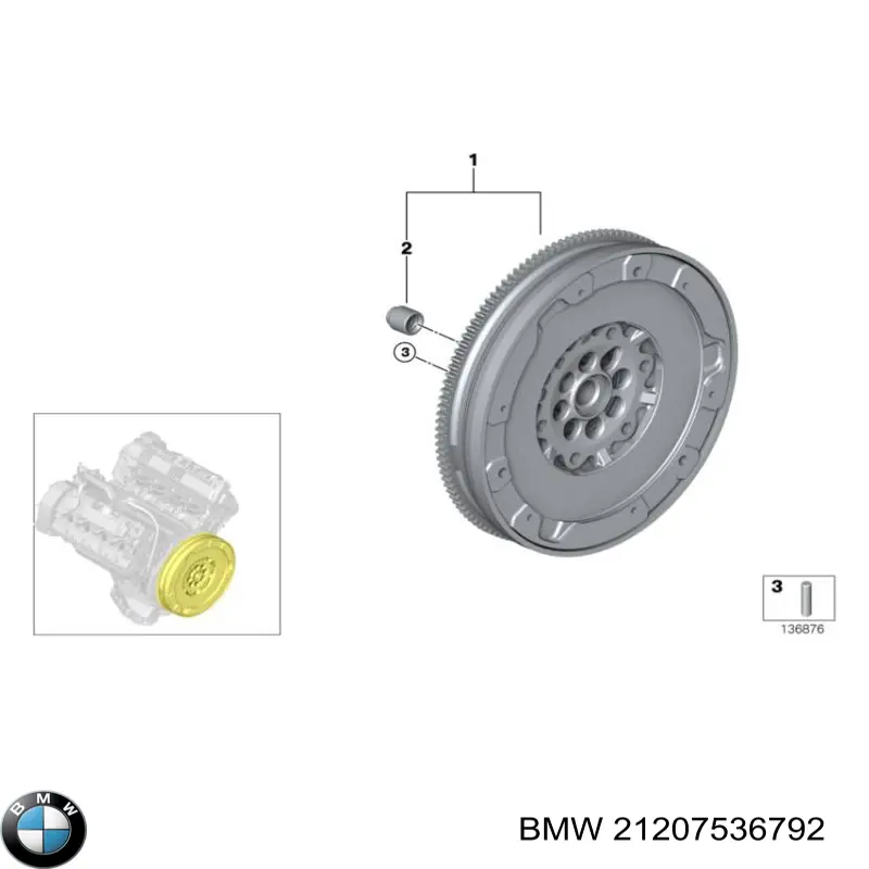 Compre 21207536792 BMW Rolamento de suporte da árvore primária da Caixa de Mudança (rolamento de centragem de volante)