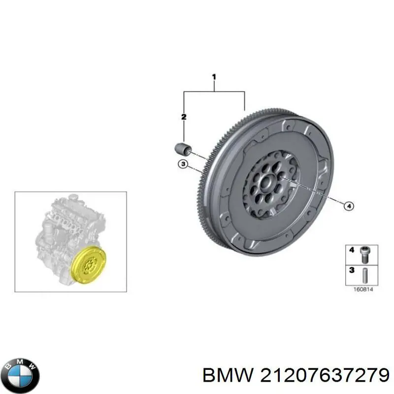 21207637279 BMW Volante de motor