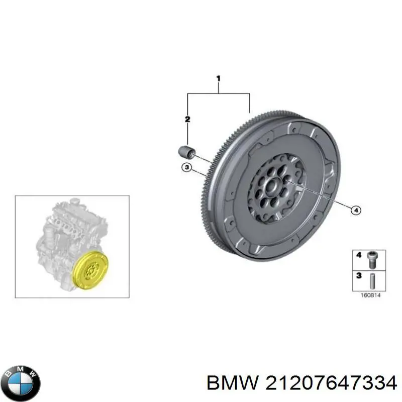 21207647334 BMW Volante de motor
