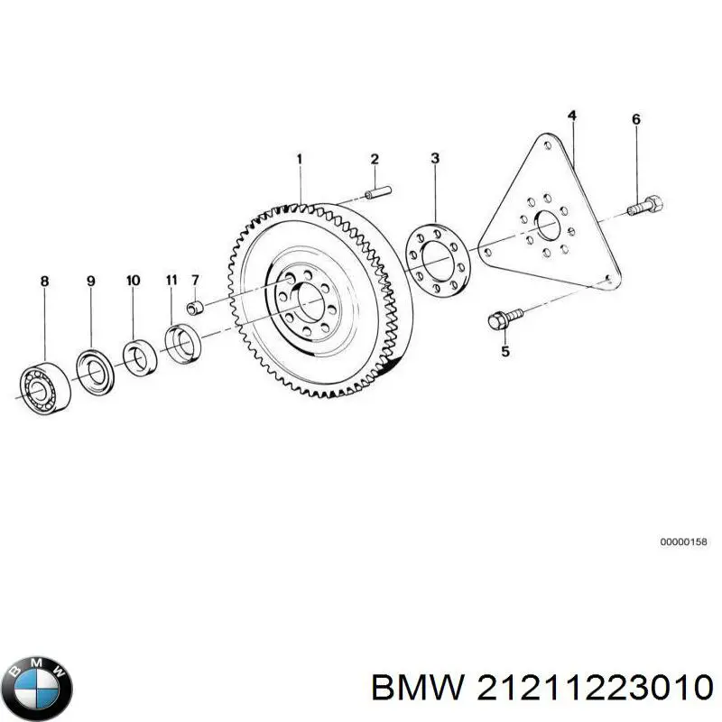 Compre 21211223010 BMW Volante de motor