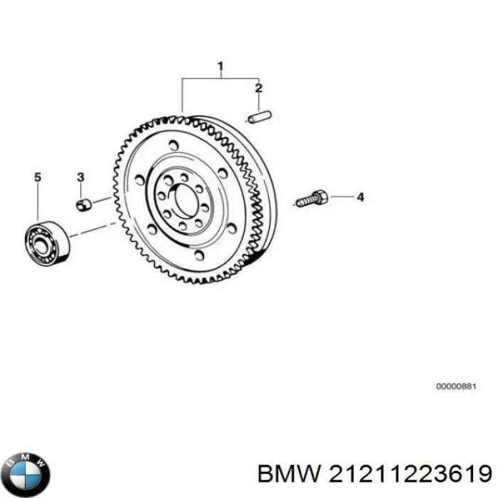 21211223619 BMW Volante de motor