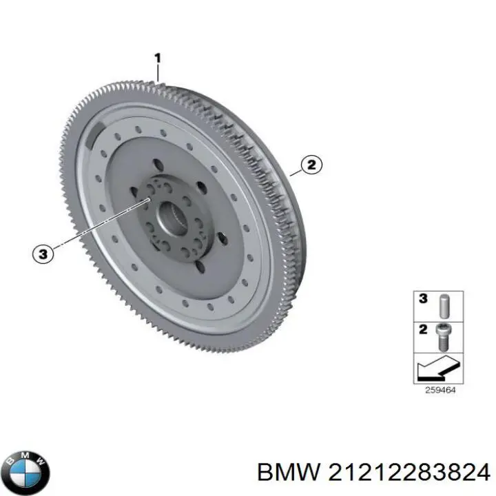 21212283824 BMW Volante de motor