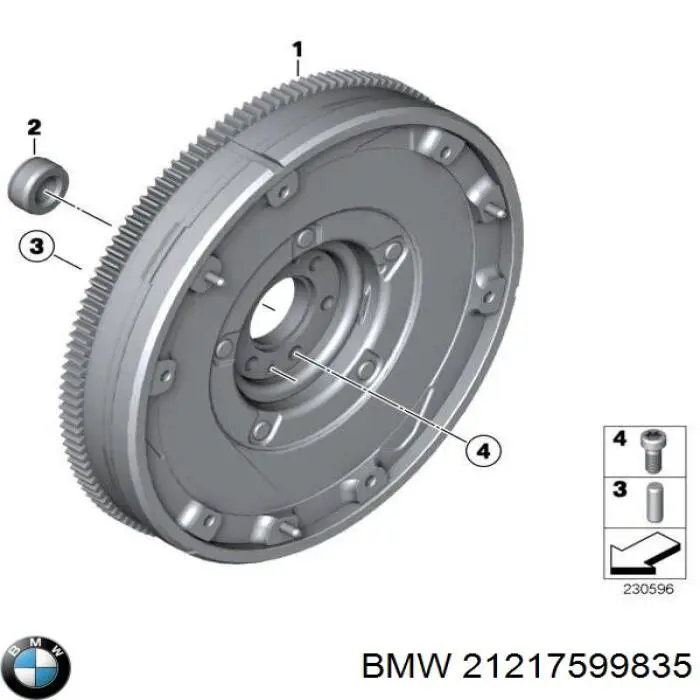 Compre 21217599835 BMW Volante de motor