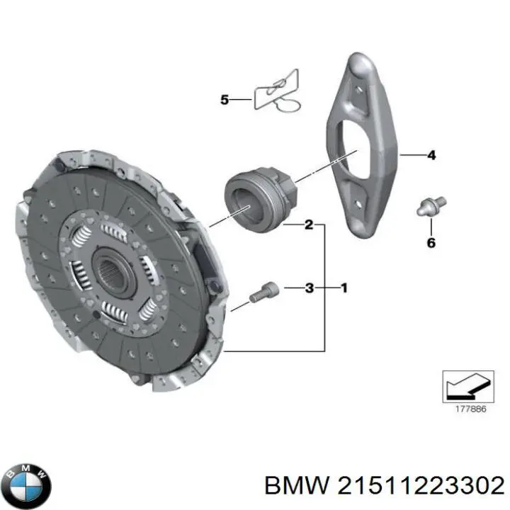 Compre 21511223302 BMW Forquilha de embraiagem
