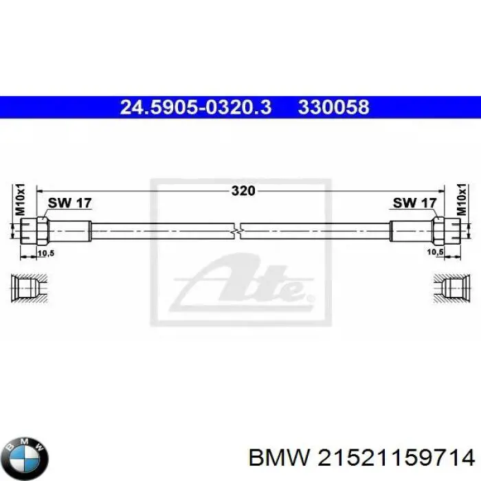 21521159714 BMW Mangueira de embraiagem