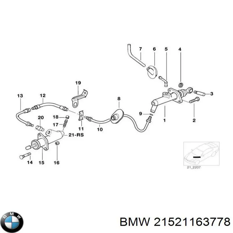 Compre 21526751466 BMW Tubo de embraiagem