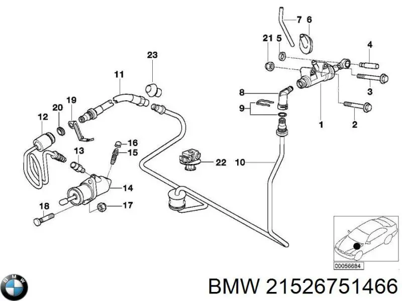 Tubo de embraiagem BMW 21526751466 preço, a partir de 94,29 USD