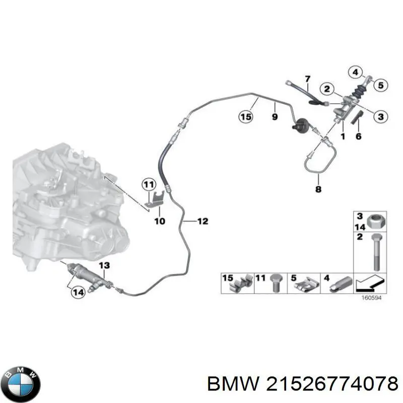21526774078 BMW Cilindro mestre de embraiagem