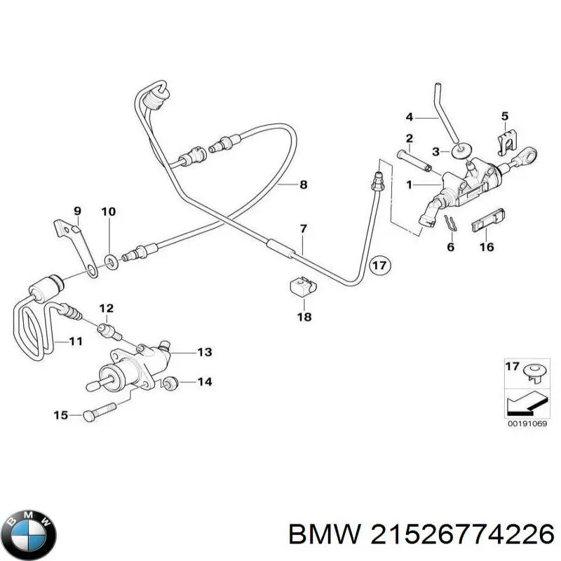 Mangueira de embraiagem BMW 21526774226 preço, a partir de 65,81 USD