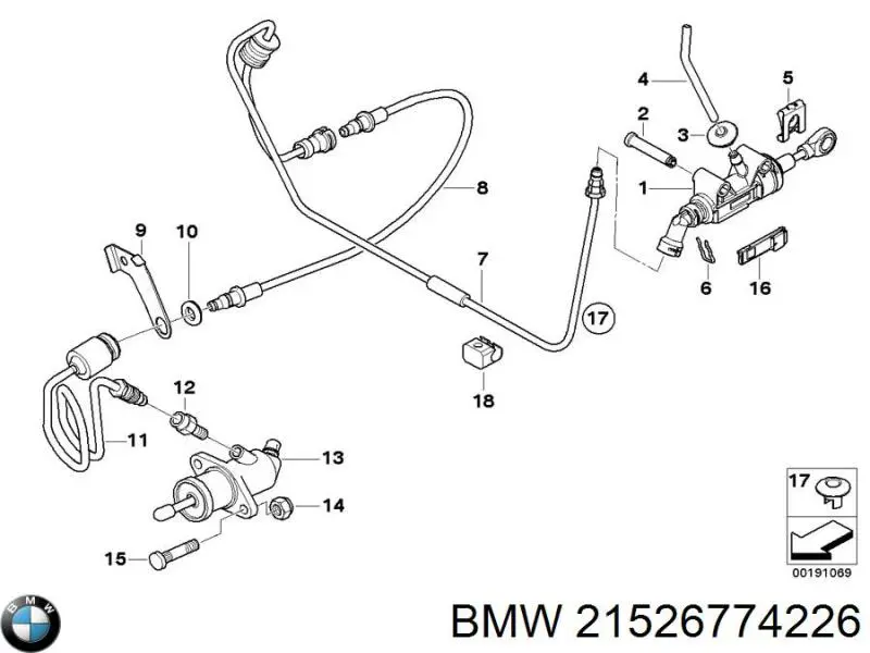 Mangueira de embraiagem BMW 5  E61