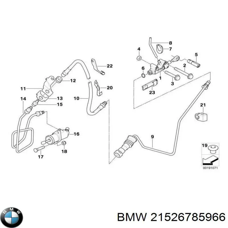 Cilindro de trabalho de embraiagem BMW 21526785966 preço, a partir de 41,03 USD