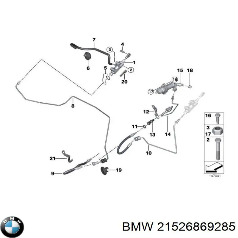 Mangueira de embraiagem BMW 3 sedan (E90) (2004 - 2013) 