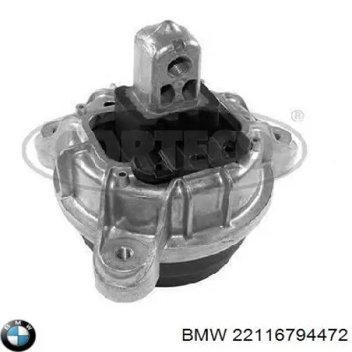 Coxim (suporte) direito de motor 22116794472 BMW