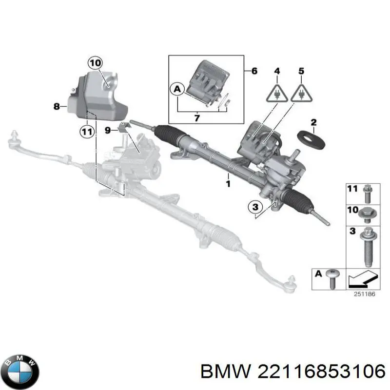 Coxim (suporte) direito de motor BMW 22116853106 preço, a partir de 222,32 USD