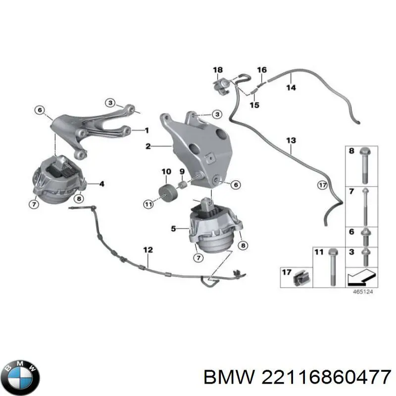 4341501 Lemforder Coxim (suporte) esquerdo de motor